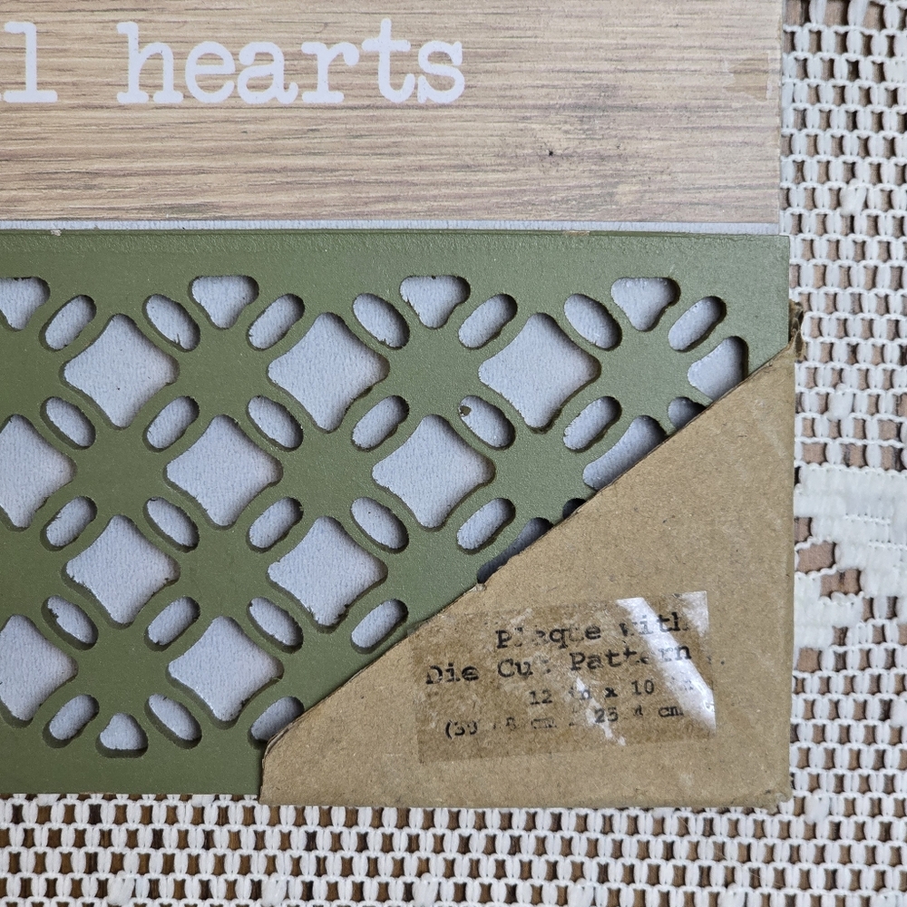 NEW Gather Here With Grateful Hearts Hanging Wall Plaque Fall Harvest 12x10 Sign - Picture 4 of 6